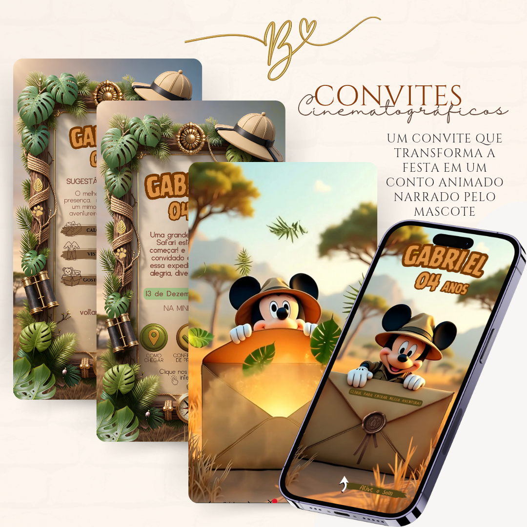 Cinvite Cinematográfica Premium-Mickey Safari