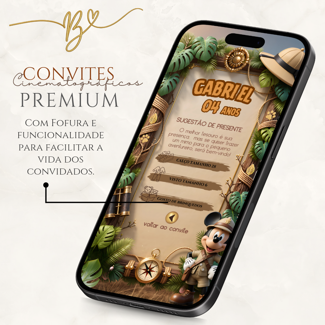 Cinvite Cinematográfica Premium-Mickey Safari