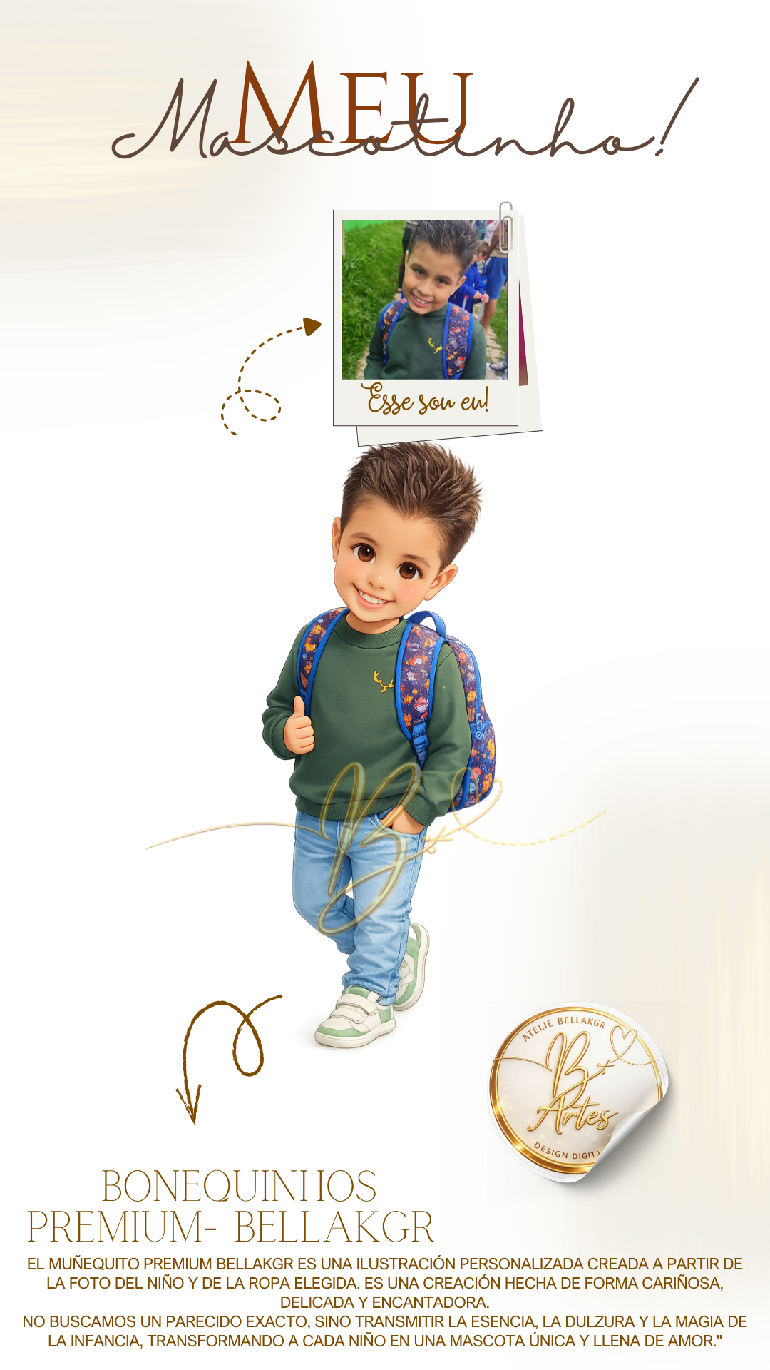 Mascotinhos Infantis Personalizados Fofos e delicados -Meninos